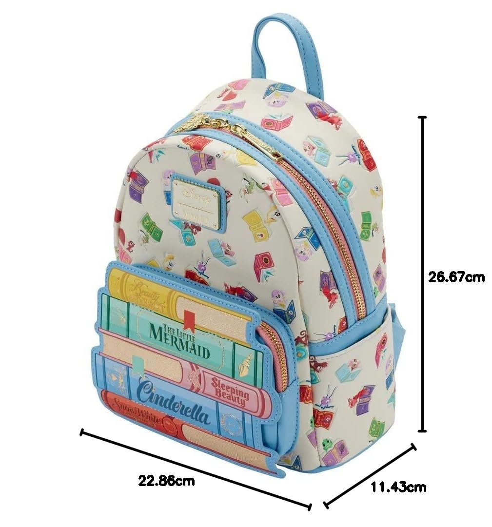 Disney Princess Mini Backpack - Loungefly Classic Books Design | Cute & Stylish Backpack for Disney Fans, Cosplay, School, Travel & Everyday Use