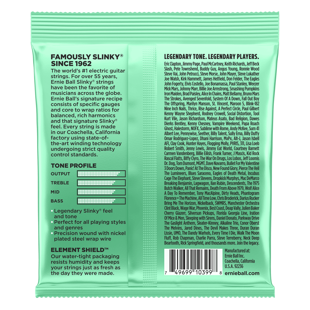Ernie Ball 8-42 Hyper Slinky Nickel Wound Electric Guitar Strings - Perfect for Rock, Blues & Metal Players - Great for Studio Recording & Live Performances