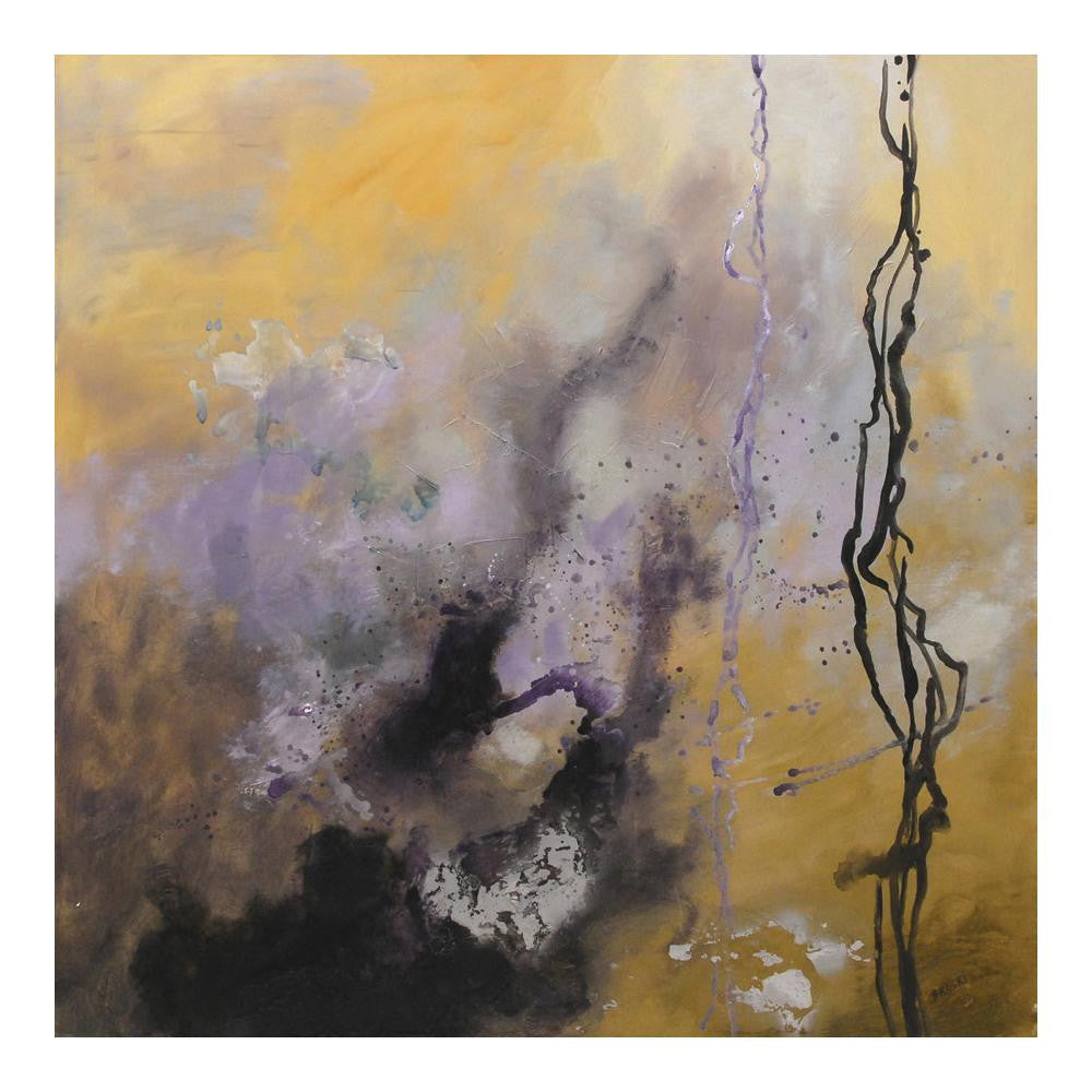 Spilled Perfume Oil Painting - Abstract Floral Artwork for Home Decor, Office Wall Art & Gift Idea - Perfect for Living Room, Bedroom or Gallery Display