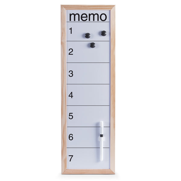 Magnetic Dry Erase Board with Metal Frame and Pine Wood Finish - Perfect for Home Office, Classroom, and Kitchen Organization