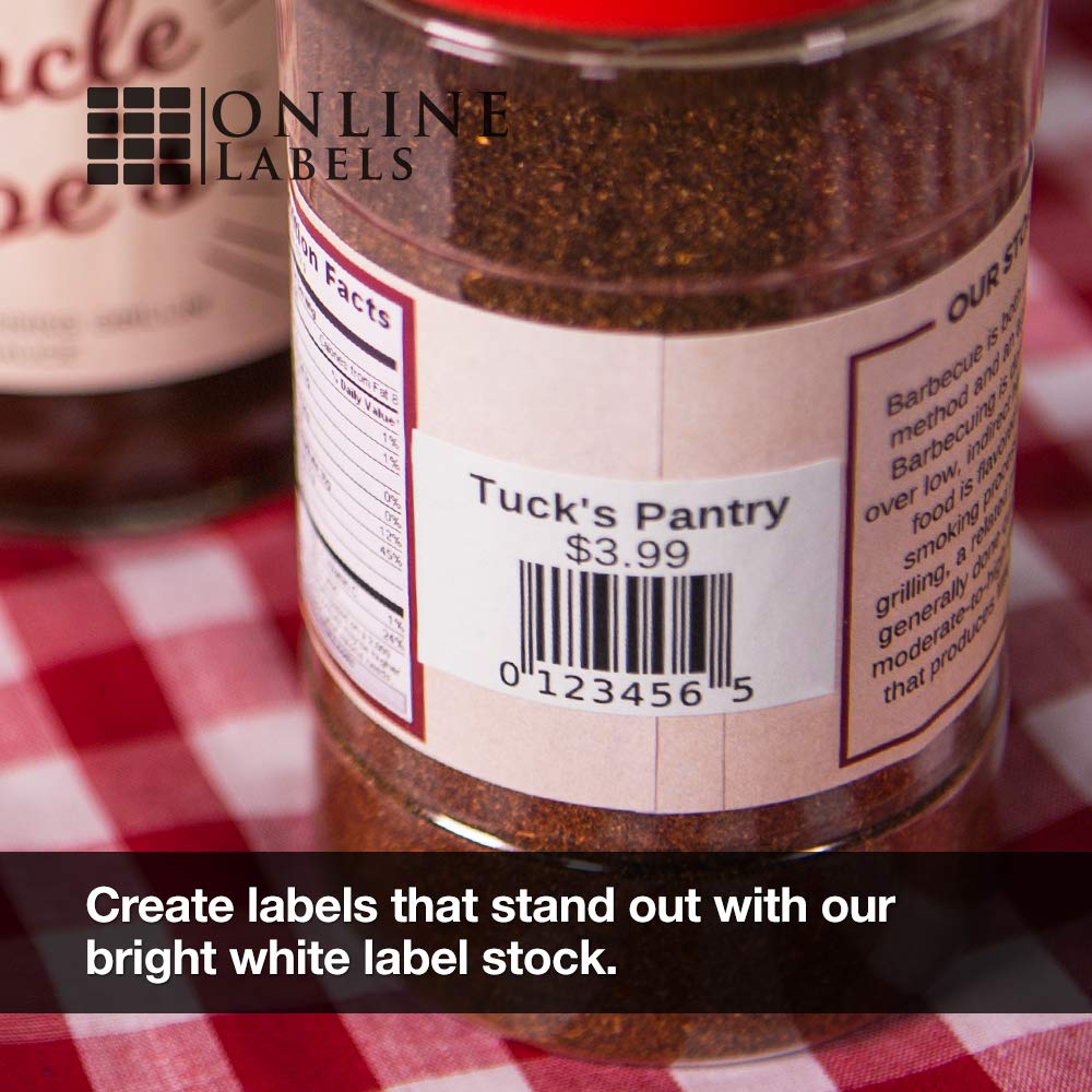 2 x 1 Inch Extra Strength Barcode Labels - 20,000 Labels (500 Sheets) for Inkjet & Laser Printers - Durable Adhesive for Shipping, Inventory & Retail - Perfect for Small Businesses & E-commerce Packaging