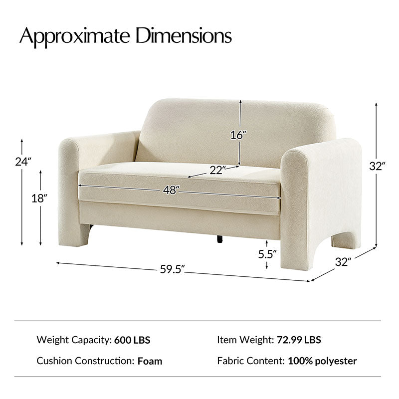 Stylish Karmen Loveseats Sofa - Modern 2-Seater Couch for Small Spaces | Perfect for Apartments, Living Rooms & Cozy Home Decor