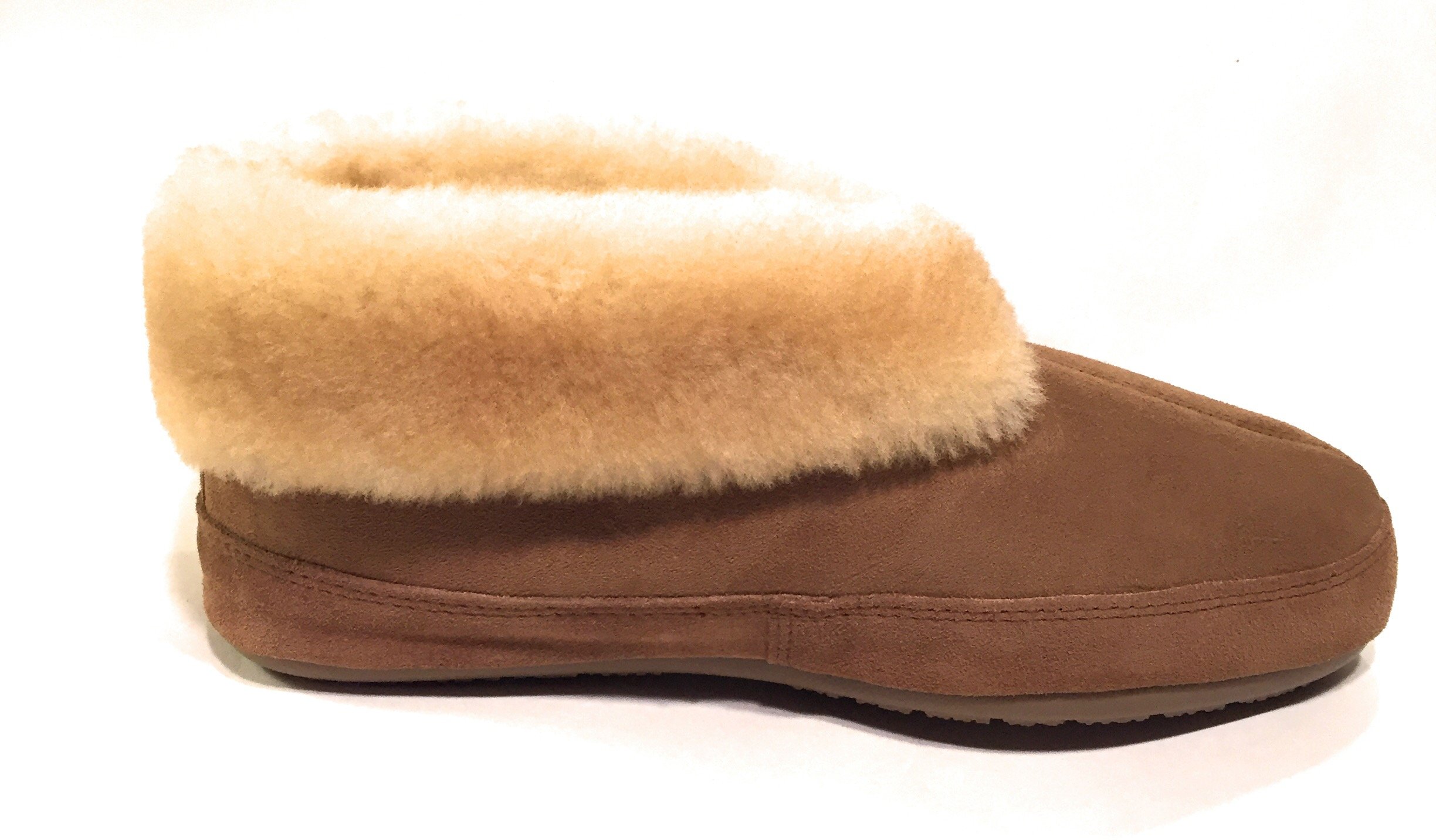 Men's Fireside Sheepskin Slippers - Soft Indoor/Outdoor Winter House Shoes for Cozy Home Comfort & Warmth