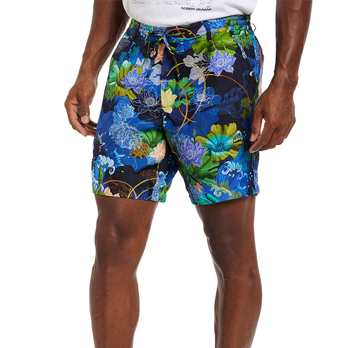 Robert Graham Coastal Dreamin' Beach to Bar Shorts for Men - Multi-Color Casual Swim & Lounge Shorts - Perfect for Beach, Pool, and Summer Vacations