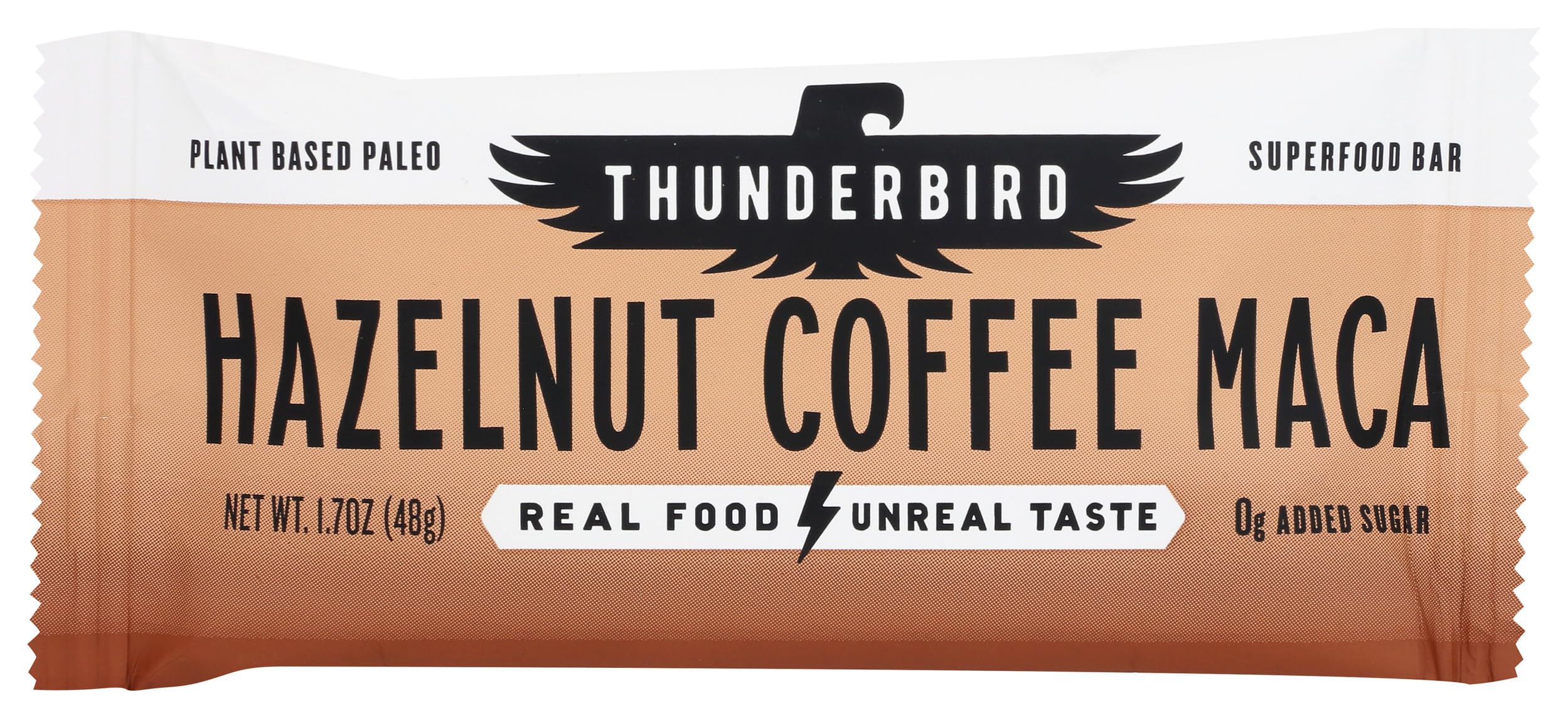 THUNDERBIRD ENERGETICA Hazelnut Coffee Maca Energy Bar - 1.7oz Organic Superfood Snack for Hiking, Workouts & Quick Energy Boost