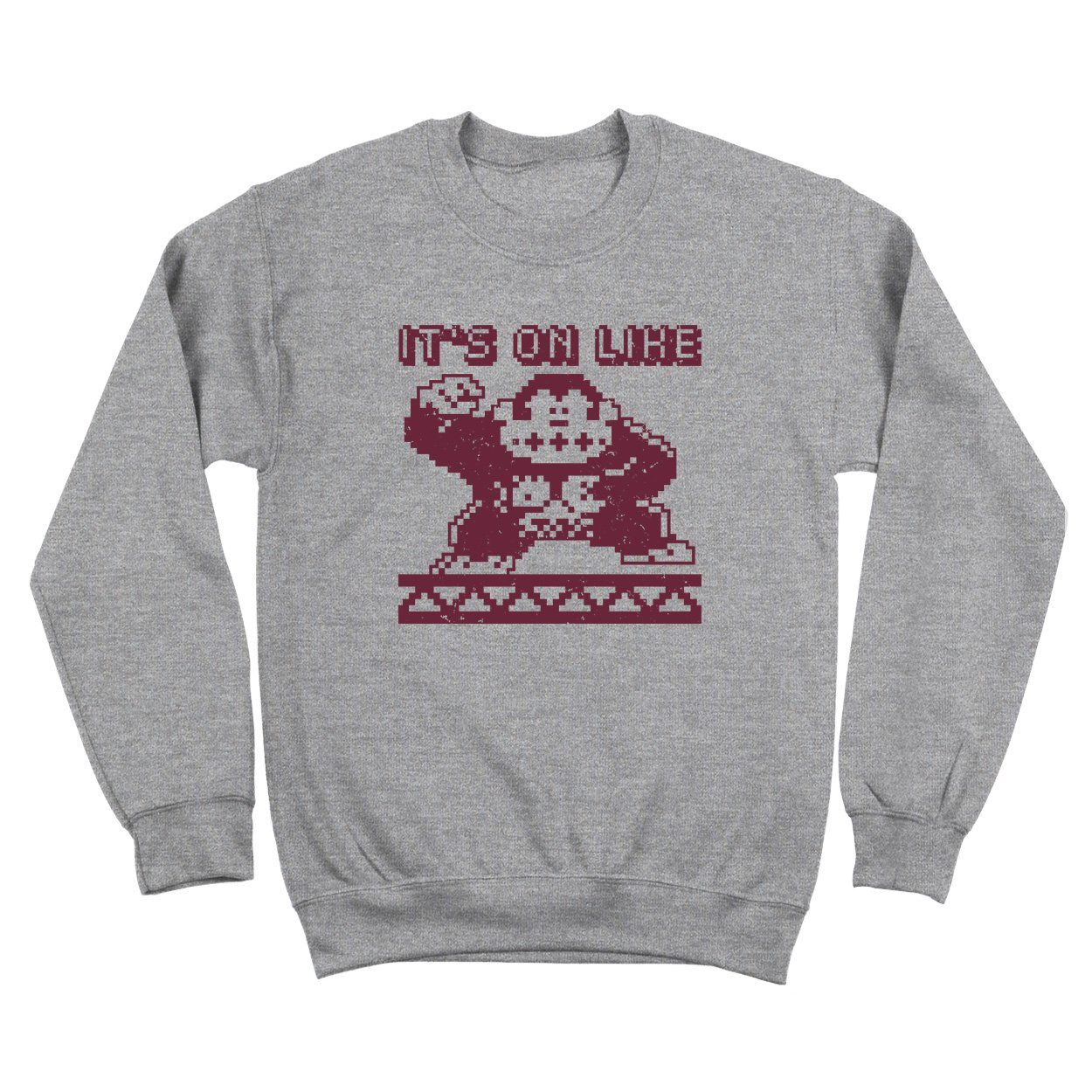 Retro Video Game Sweatshirt for Men - It's On Like Kong Graphic Hoodie - Perfect for Gaming, Casual Wear & Nostalgic Style