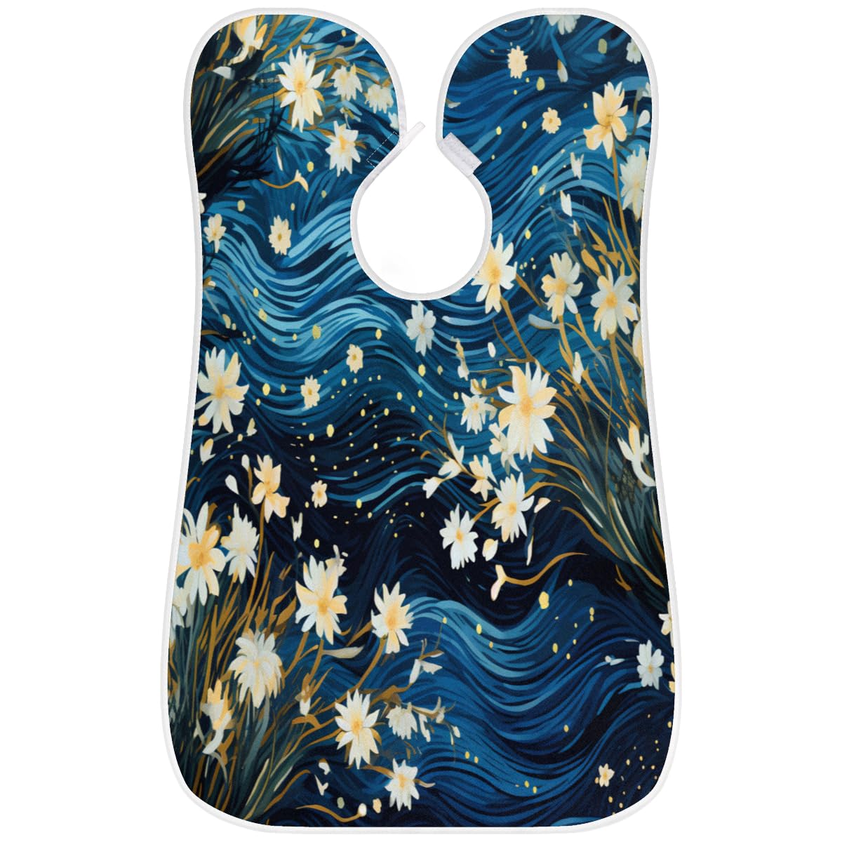 **Men's Daisy Flower Beach Beard Shaving Bib - Waterproof Hair Dye Apron for Barbers & Stylists - Sink Hair Catcher & Beard Trimming Accessory - Perfect for Salon, Home Grooming & DIY Haircuts**