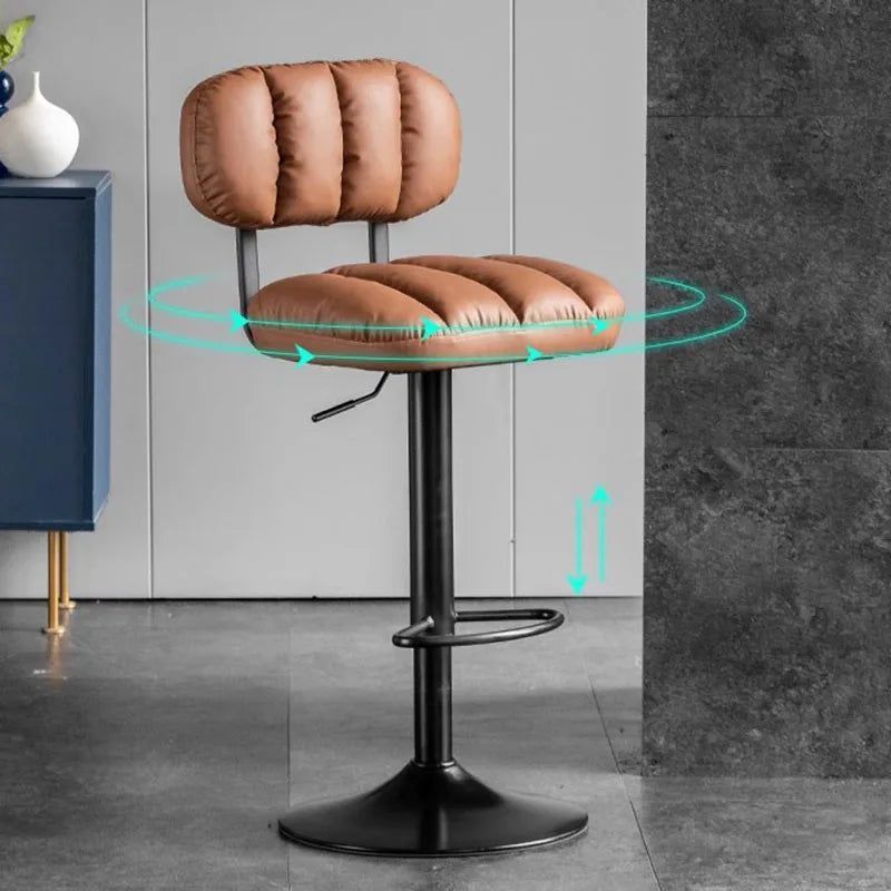 AA Design Modern Dining High Counter Bar Stool - Adjustable Height Kitchen Island Stool for Breakfast Nook, Bar, Restaurant & Home Decor