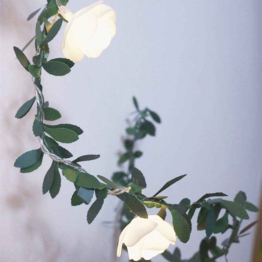 YESBAY LED String Lights with Simulation Leaves - USB/Battery/Solar Powered Copper Fairy Lights for Birthday, Christmas, Party & Nursery Decor - Perfect for Indoor/Outdoor Use, Baby Room Lighting & Holiday Displays