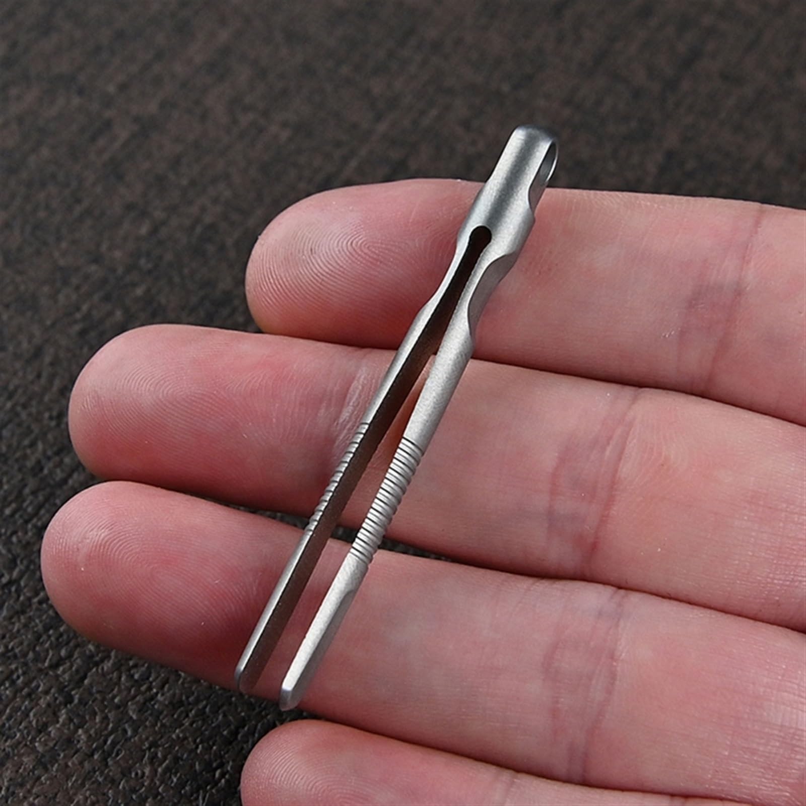 Premium Titanium Alloy Hair Removal Tweezers - Slant Tip Stainless Steel Eyebrow Tweezers for Precise Plucking - Perfect for Camping, Hiking, Travel & Home Grooming Kit