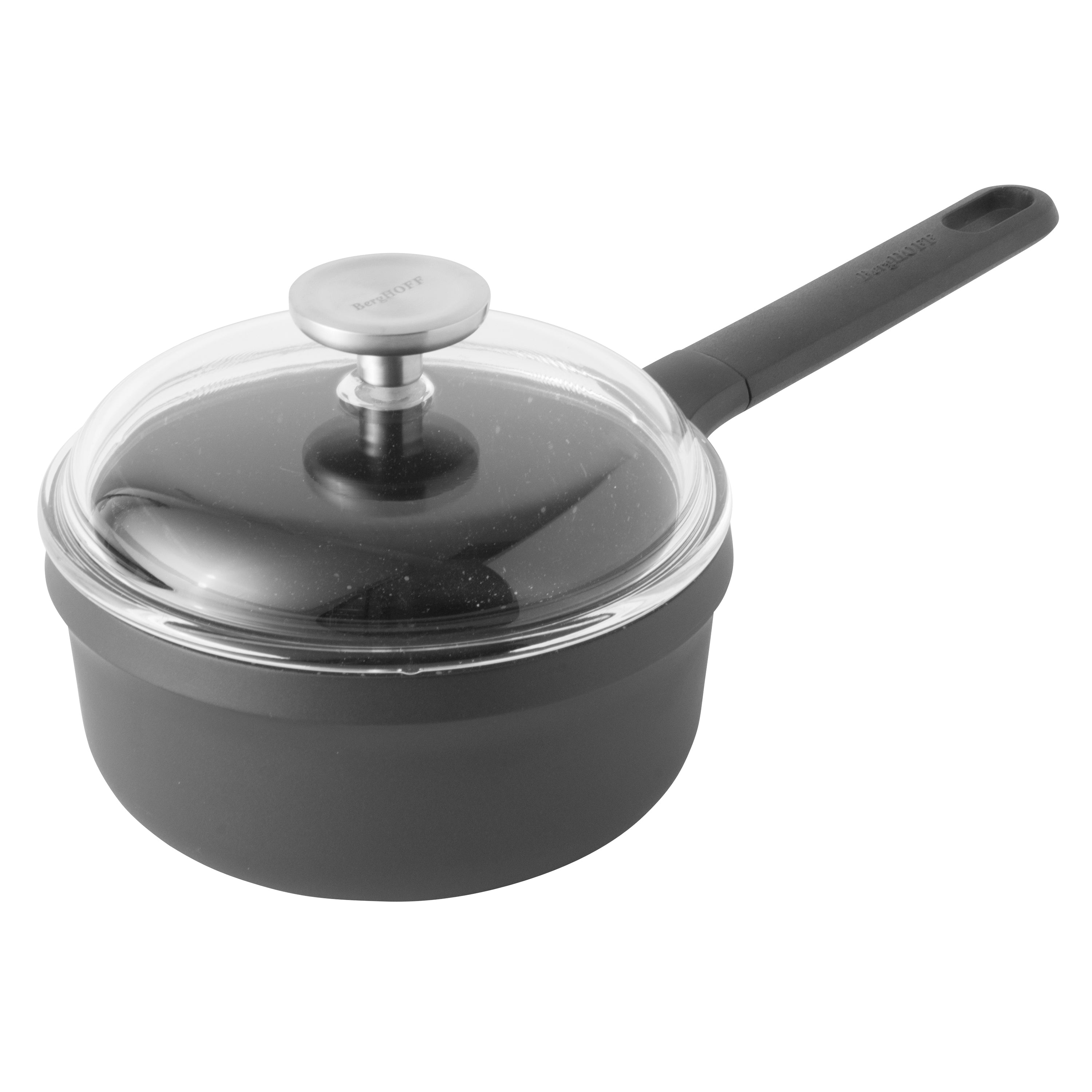BergHOFF GEM 7-Inch Cast Aluminum Non-Stick Covered Sauce Pan - 1.9 Quart (1.8L) - Premium Cookware for Sauteing, Simmering & Serving - Ideal for Small Families & Everyday Cooking