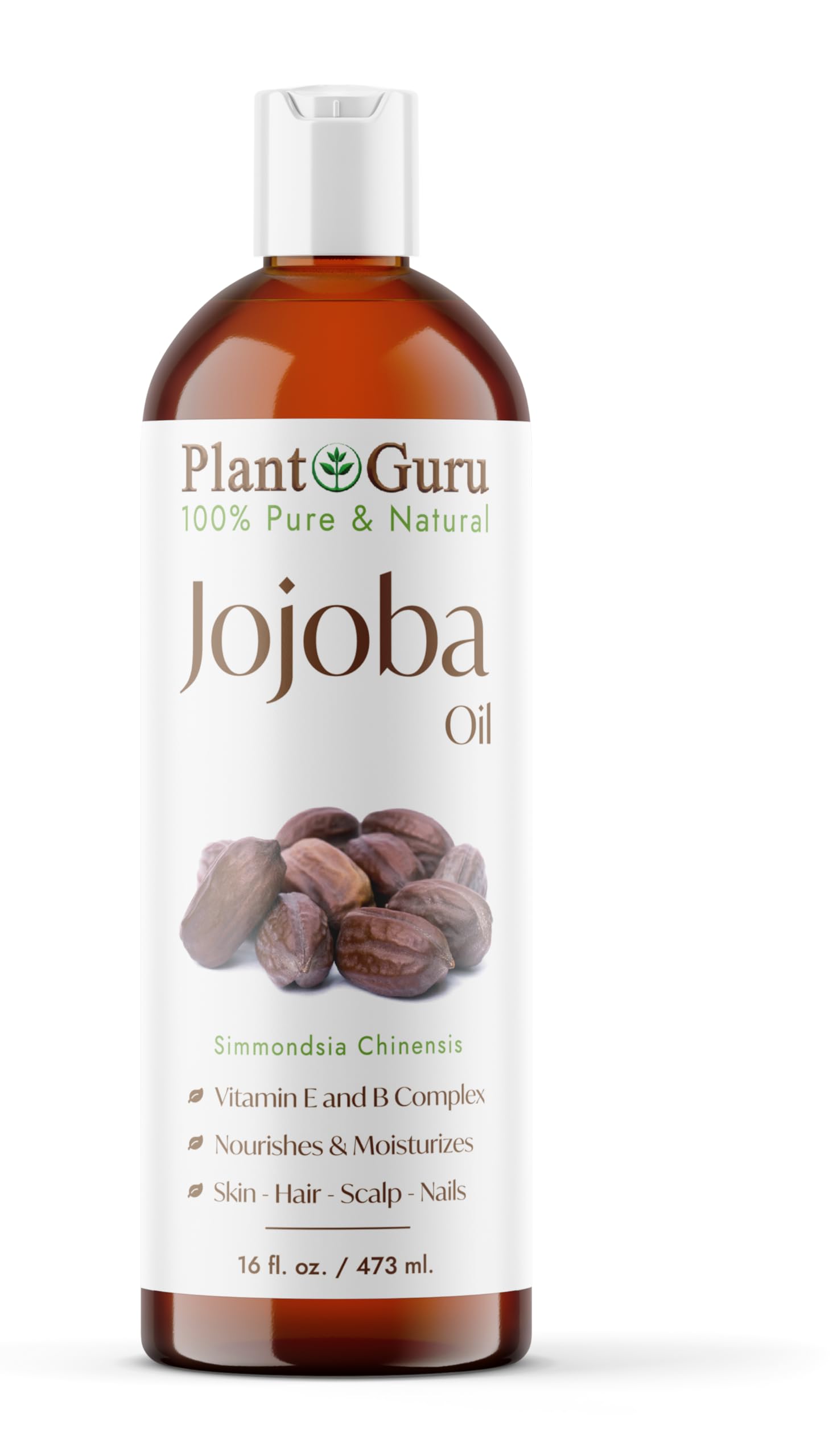 Organic Jojoba Oil 16 fl oz - 100% Pure Cold Pressed Unrefined Natural Moisturizer for Skin, Face, Body & Hair Growth | Hydrating Carrier Oil for DIY Soap Making, Massage, Aromatherapy & Scalp Treatment | Perfect for Dry Skin, Hair Care & Natural Beauty Recipes