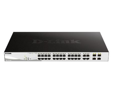 D-Link DGS-1210-28P 28-Port Gigabit Smart Managed PoE Switch with Web GUI - Ideal for Office Networks, IP Camera Systems & Small Business IT Infrastructure
