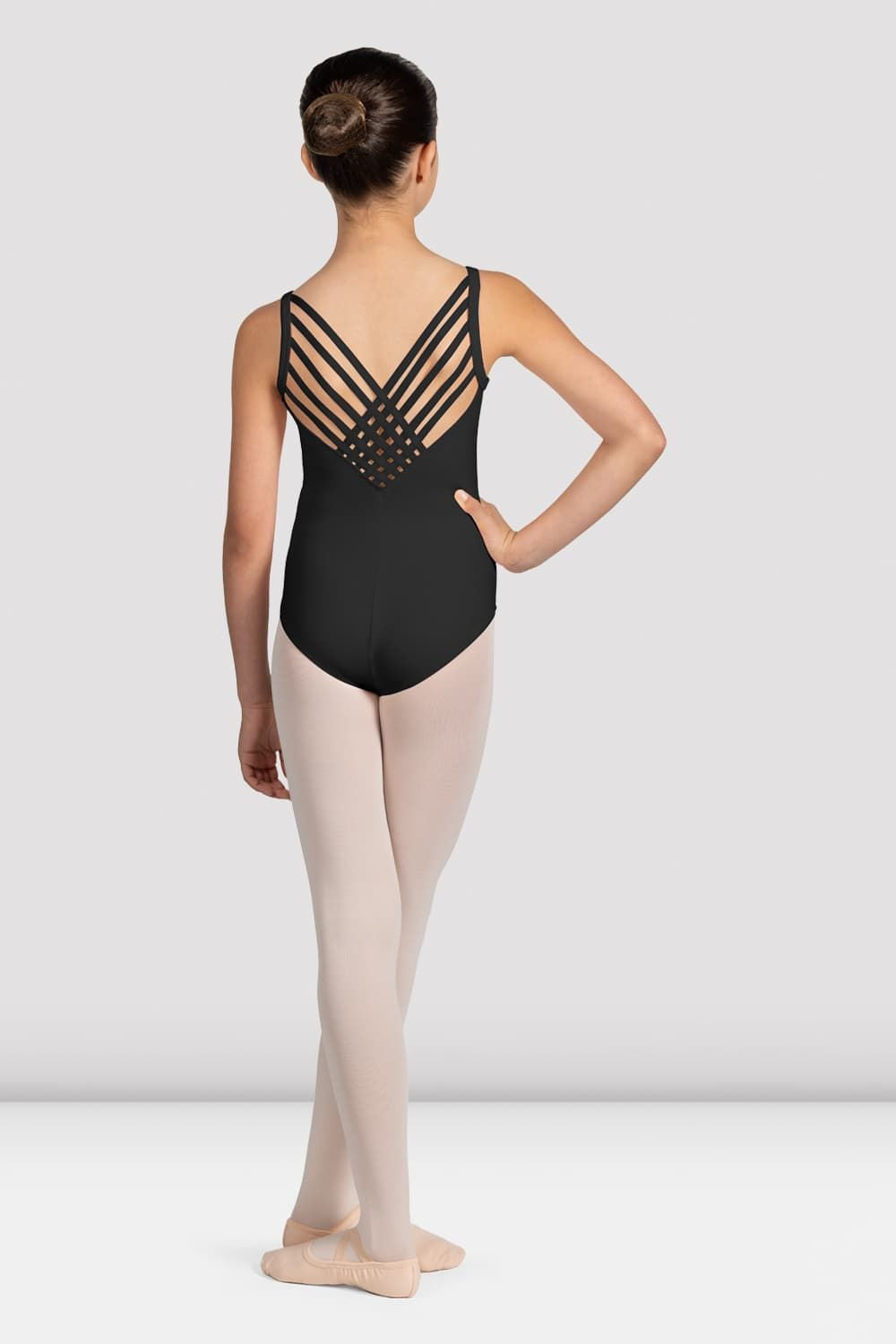 Mirella Glow Girl V-Neck Leotard for Girls - Ballet Dancewear, Gymnastics Leotard, Performance Costume - Perfect for Dance Class, Recitals & Competitions