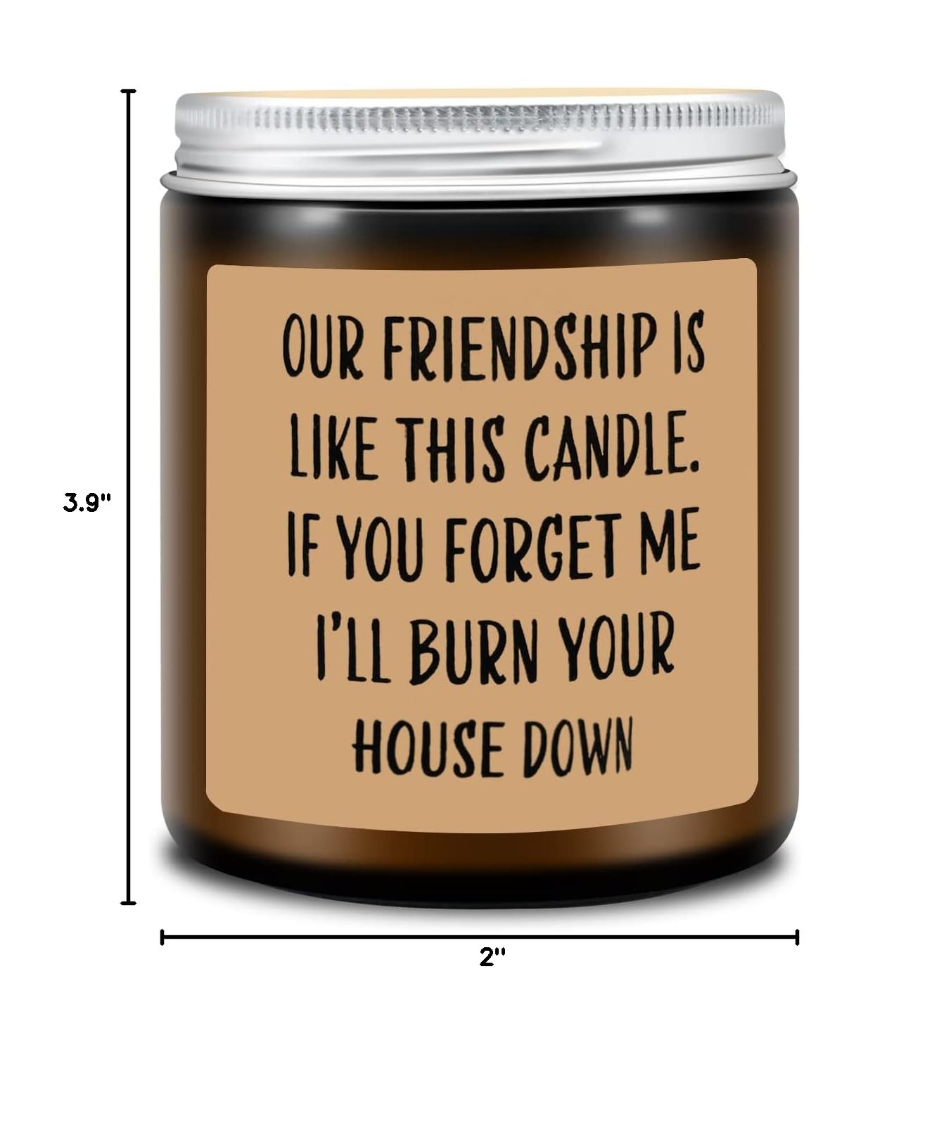 Premium Lavender Scented Soy Candle - Thoughtful Birthday & Christmas Gift for Women & Friends | Funny Friendship Candle for Home Decor, Relaxation & Aromatherapy
