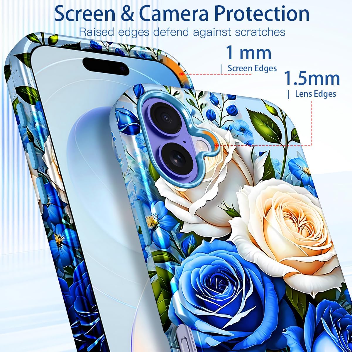 iPhone 16 Pro Case - Heavy Duty Shockproof Rugged Cover with Hybrid Hard PC & Soft Rubber | 3-in-1 Full Body Protection | Slim Design for Women | Perfect for Outdoor, Work & Daily Use
