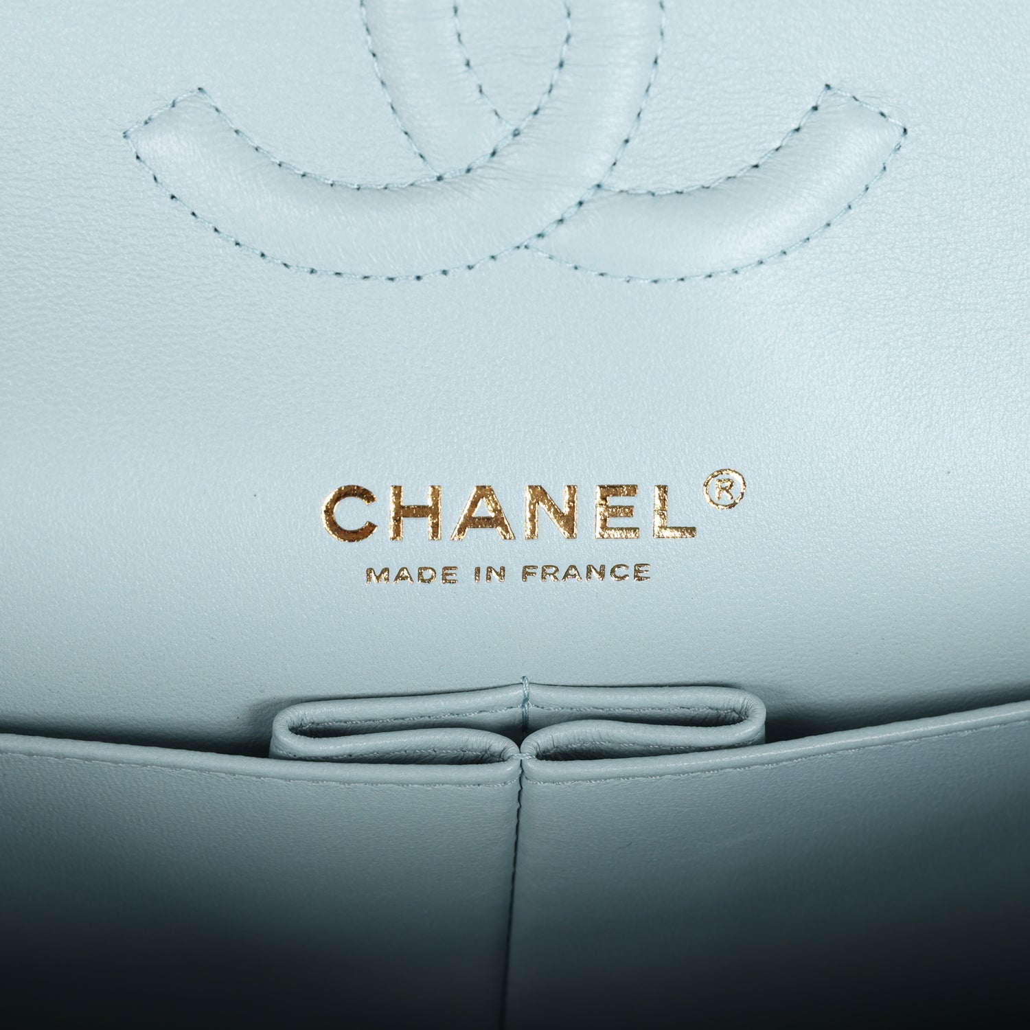 Chanel Medium Classic Double Flap Bag in Light Blue Caviar Leather with Light Gold Hardware - Luxury Handbag for Women, Perfect for Parties, Weddings & Everyday Elegance