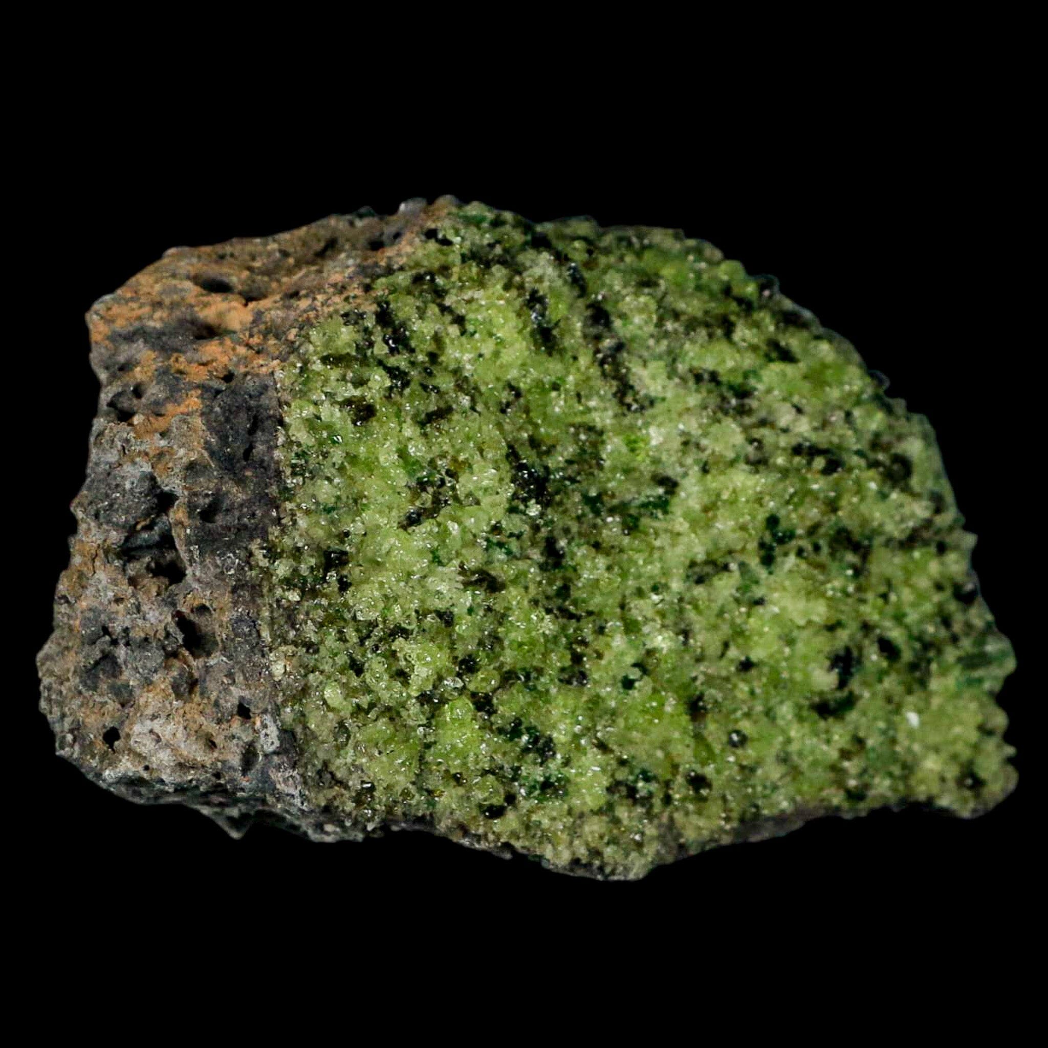 Natural XL 3.9 Emerald Peridot Crystal Minerals on Volcanic Rock from Gila, Arizona - Perfect for Gem Collectors, Jewelry Making & Home Decor
