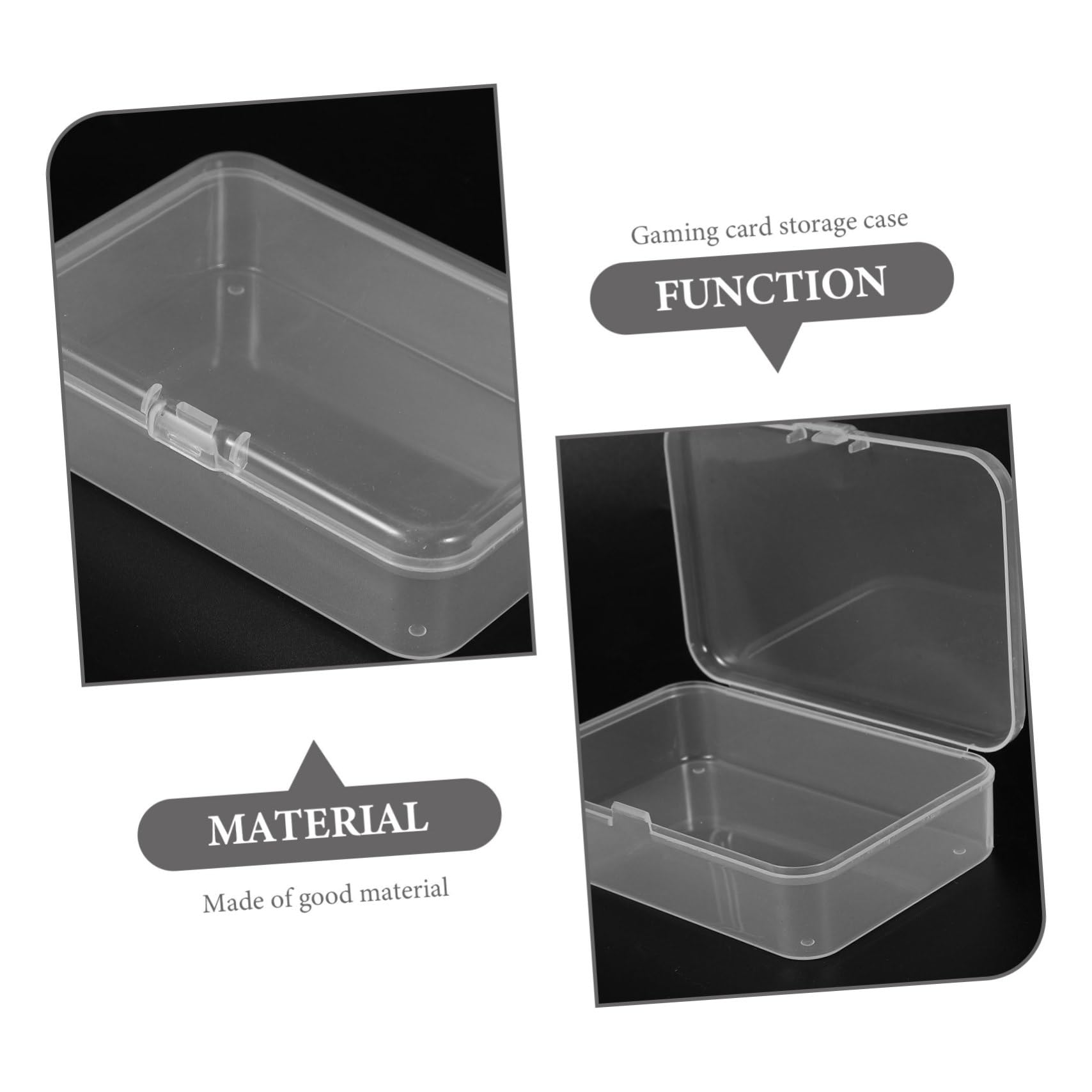 HAPINARY 30 Pcs Clear Rectangular Game Card Storage Case - Waterproof Trading Card Holder for MTG, Pokemon, Yugioh - Perfect for Collectors, Gamers & Travel