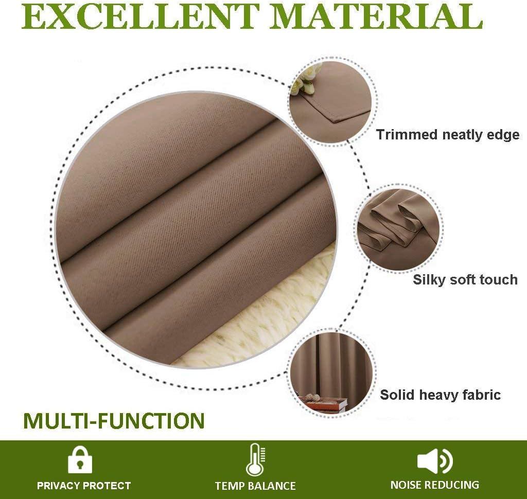 Blackout Double Pinch Pleated Extra Wide Curtains for Living Room & Patio - 72