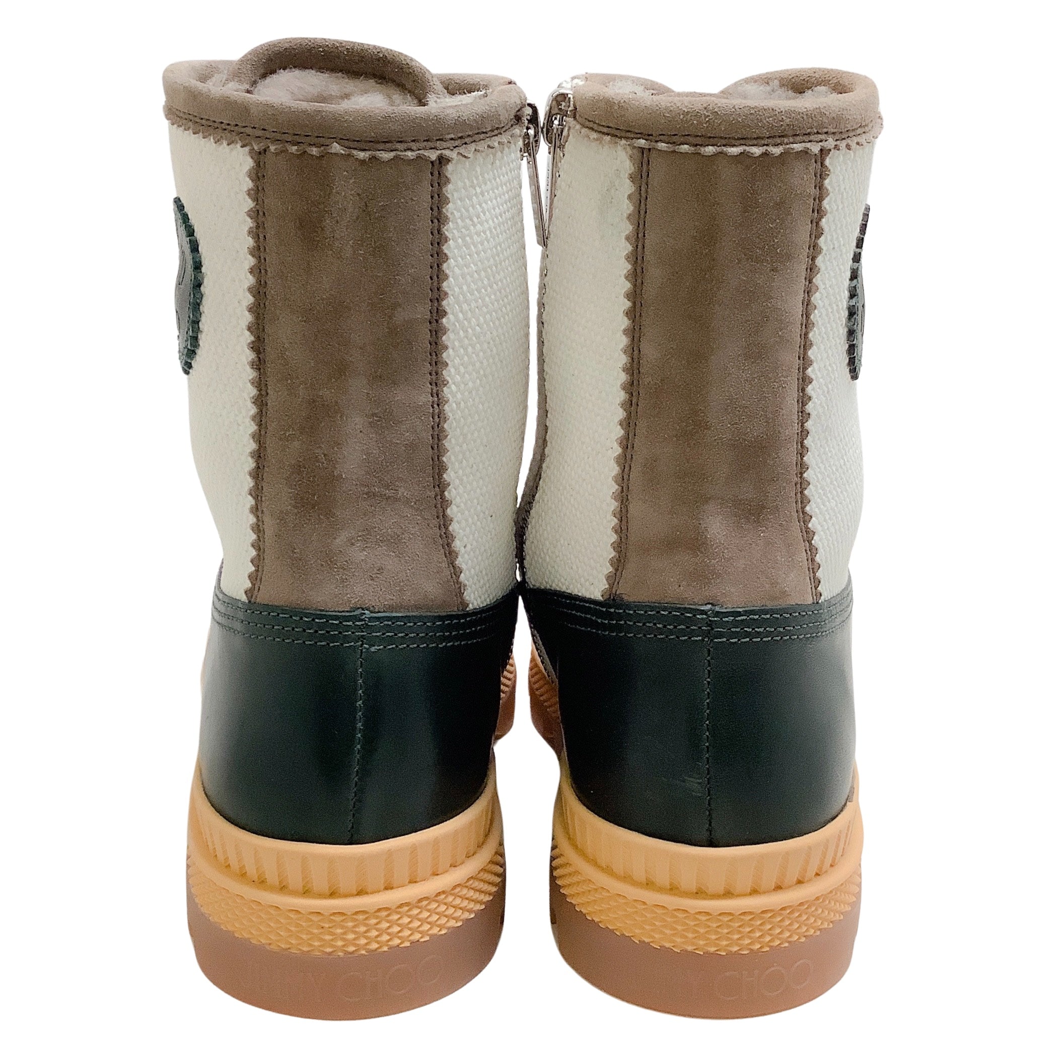 Jimmy Choo Sea Green & Latte Zux Booties - Stylish Women's Ankle Boots for Casual Wear, Office & Night Out