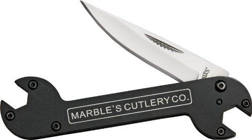 Premium Stainless Steel Marbles Medium Wrench Linerlock Pocket Knife - EDC Tool for Camping, Hiking & Outdoor Adventures