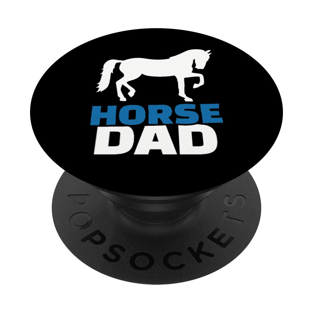 Horse Dad PopSockets PopGrip - Interchangeable Phone Grip & Stand for iPhone, Samsung, Tablets - Perfect for Selfies, Video Calls, and Secure Phone Handling