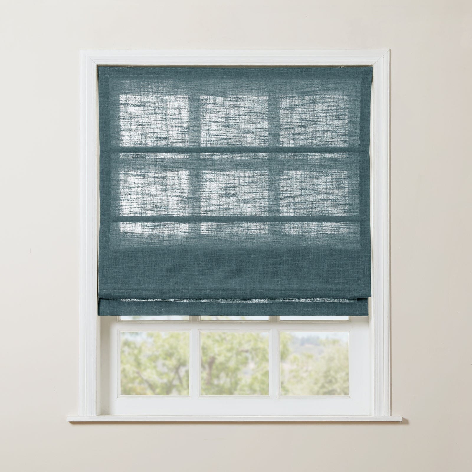 Linen Roman Shade Cordless Window Treatment - Blackout Custom Size for Living Room & Bedroom | Home Decor & Light Control Solution