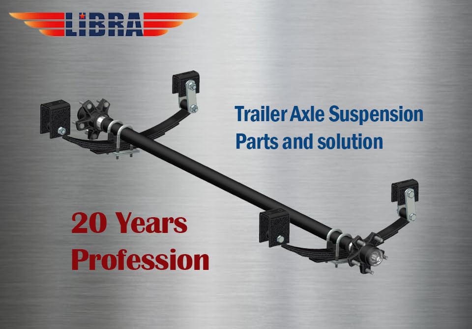 LIBRA New Trailer Leaf Spring - 5 Leaf Slipper Design, 3500lbs Capacity for 7000 Lbs Axle - Heavy Duty Replacement Part (Set of 1) - Perfect for Boat Trailers, Utility Trailers and RV Suspension Upgrades