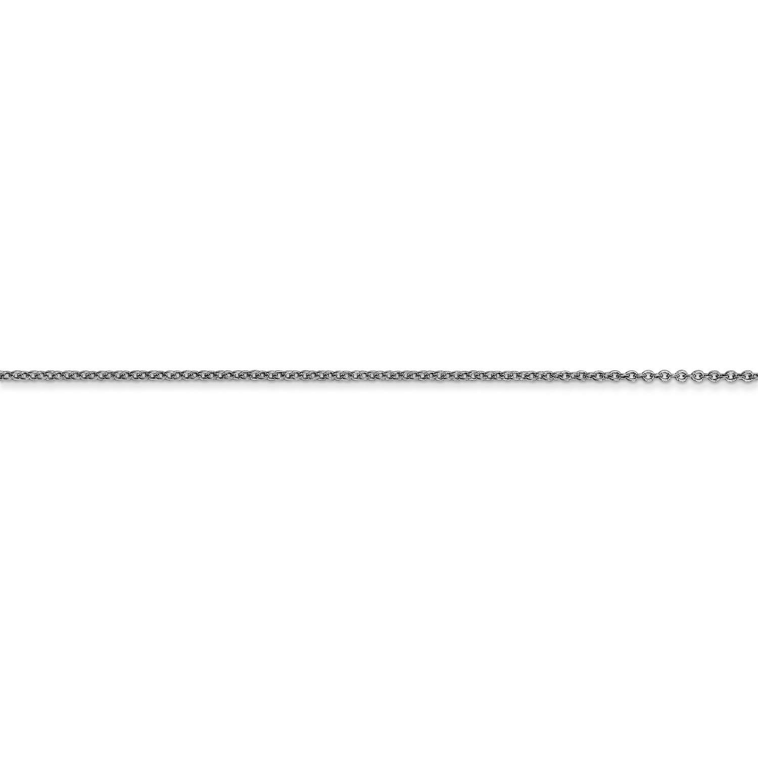 10K White Gold Classic Cable Chain Necklace or Anklet - Dainty & Elegant Jewelry for Women, Perfect for Everyday Wear, Gifts, and Special Occasions