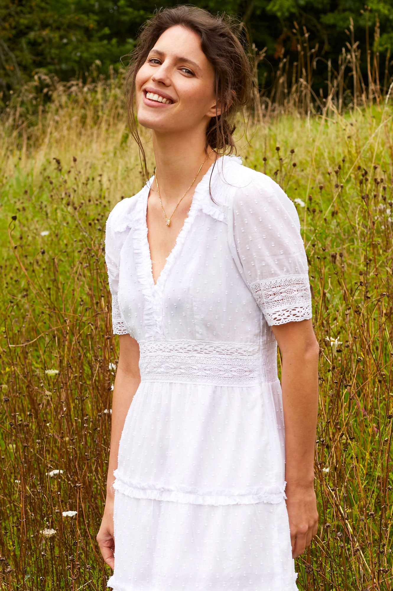 Elegant White Viola Dress for Women - Perfect for Weddings, Parties & Special Occasions
