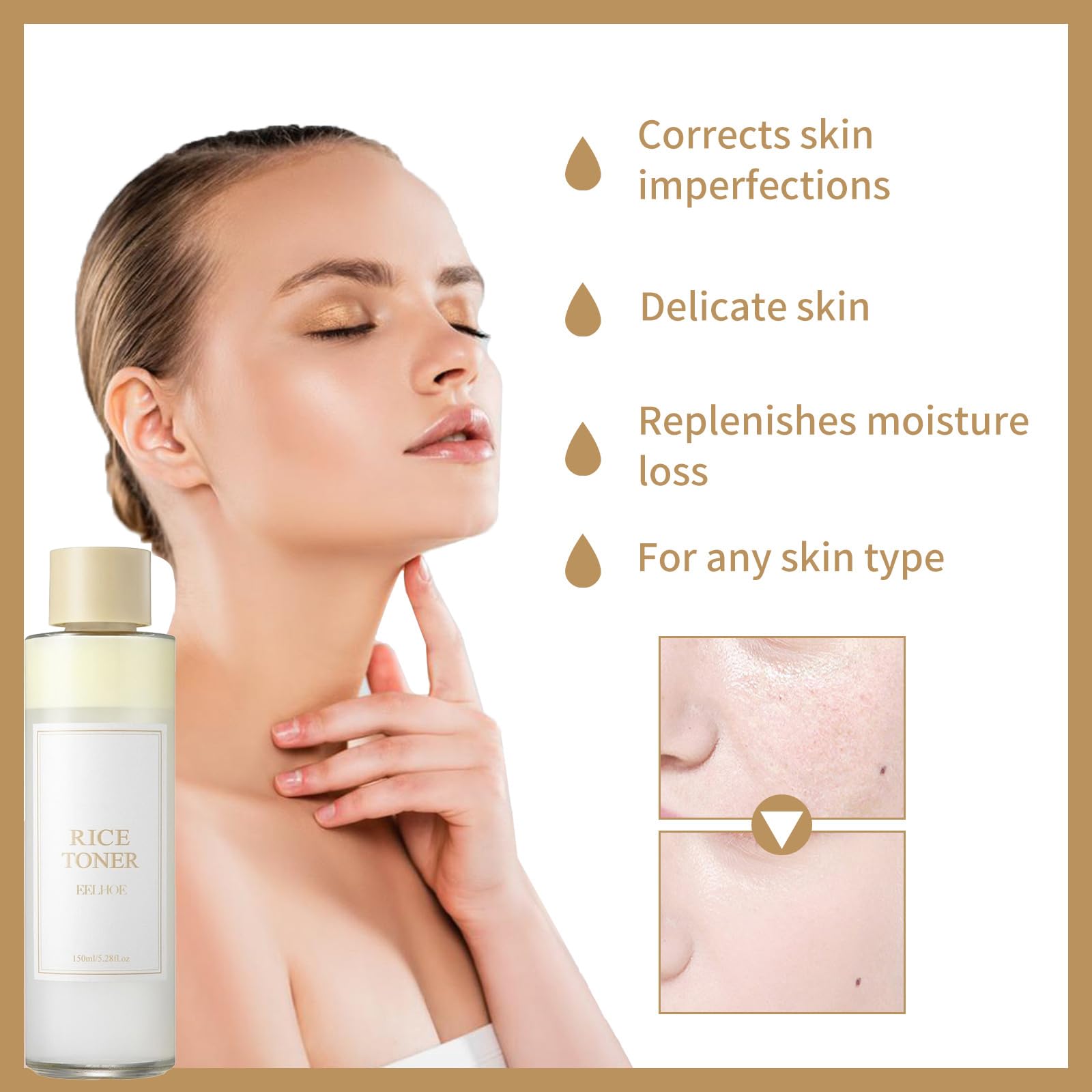 Pemarlis 2-Pack 150ml Rice Toner for Dry & Sensitive Skin - Hydrating Rice Extract Facial Toner, Deep Moisturizing Skin Care, Pure Essential Toner for Daily Hydration & Gentle Nourishment - Perfect for Morning & Night Skincare Routine