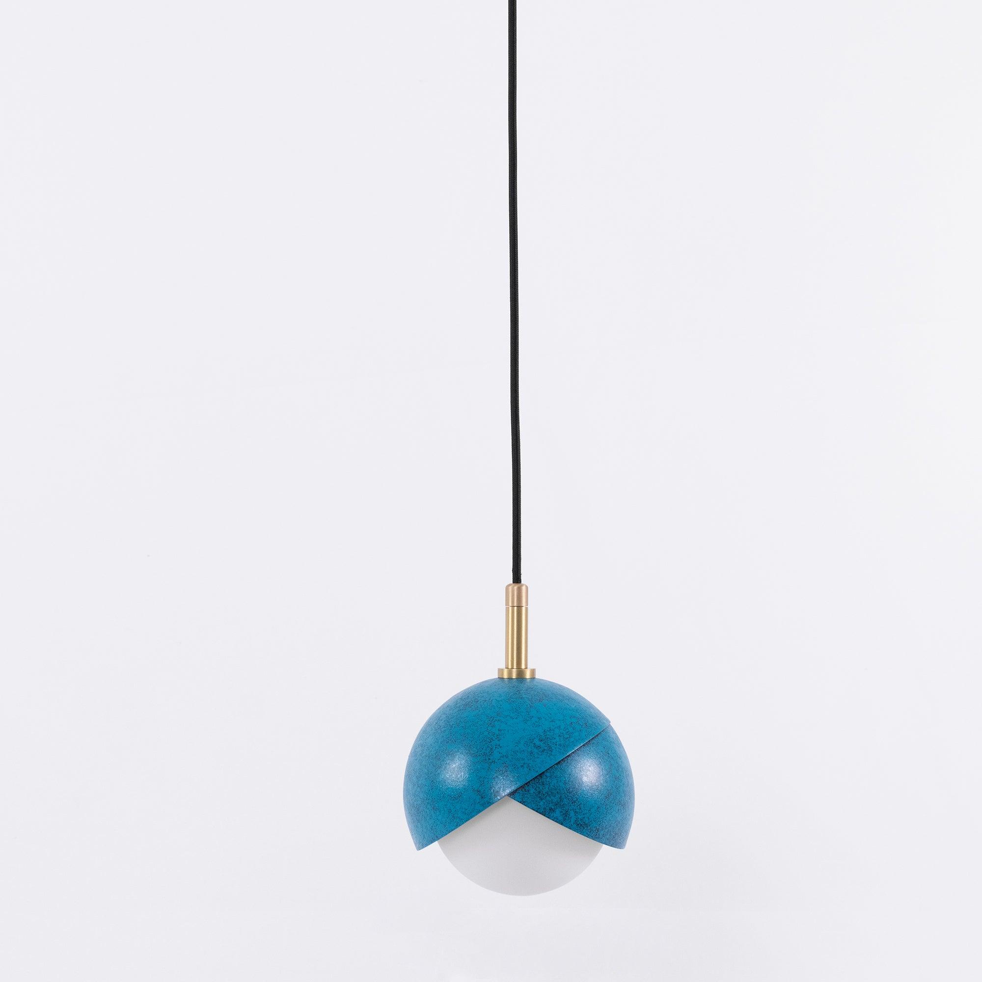 Blue Drop Pendant Light - Modern Glass Hanging Ceiling Lamp for Kitchen Island, Dining Room & Bedroom Lighting