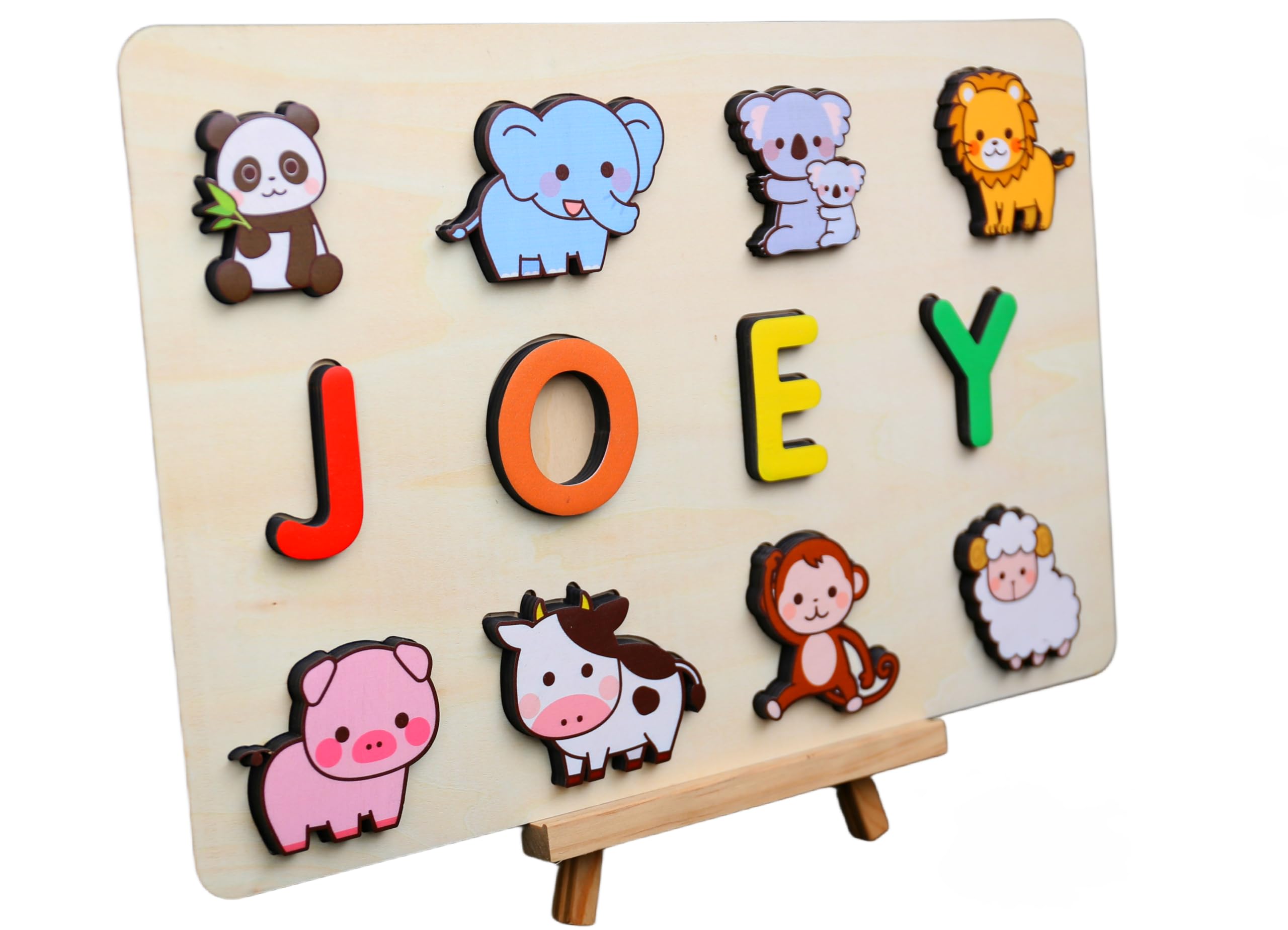 Customized Wooden Name Puzzles for Kids - Handmade Personalized Baby & Toddler Learning Toys - Unique Birthday Gifts for Boys & Girls - Perfect for Early Education, Nursery Decor, and Baby Shower Gifts