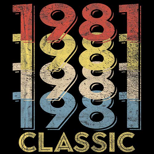 1981 Vintage 44th Birthday T-Shirt for Women - Classic Retro Design - Perfect Gift for 44 Year Old Women - Birthday Party, Casual Wear & Special Occasions