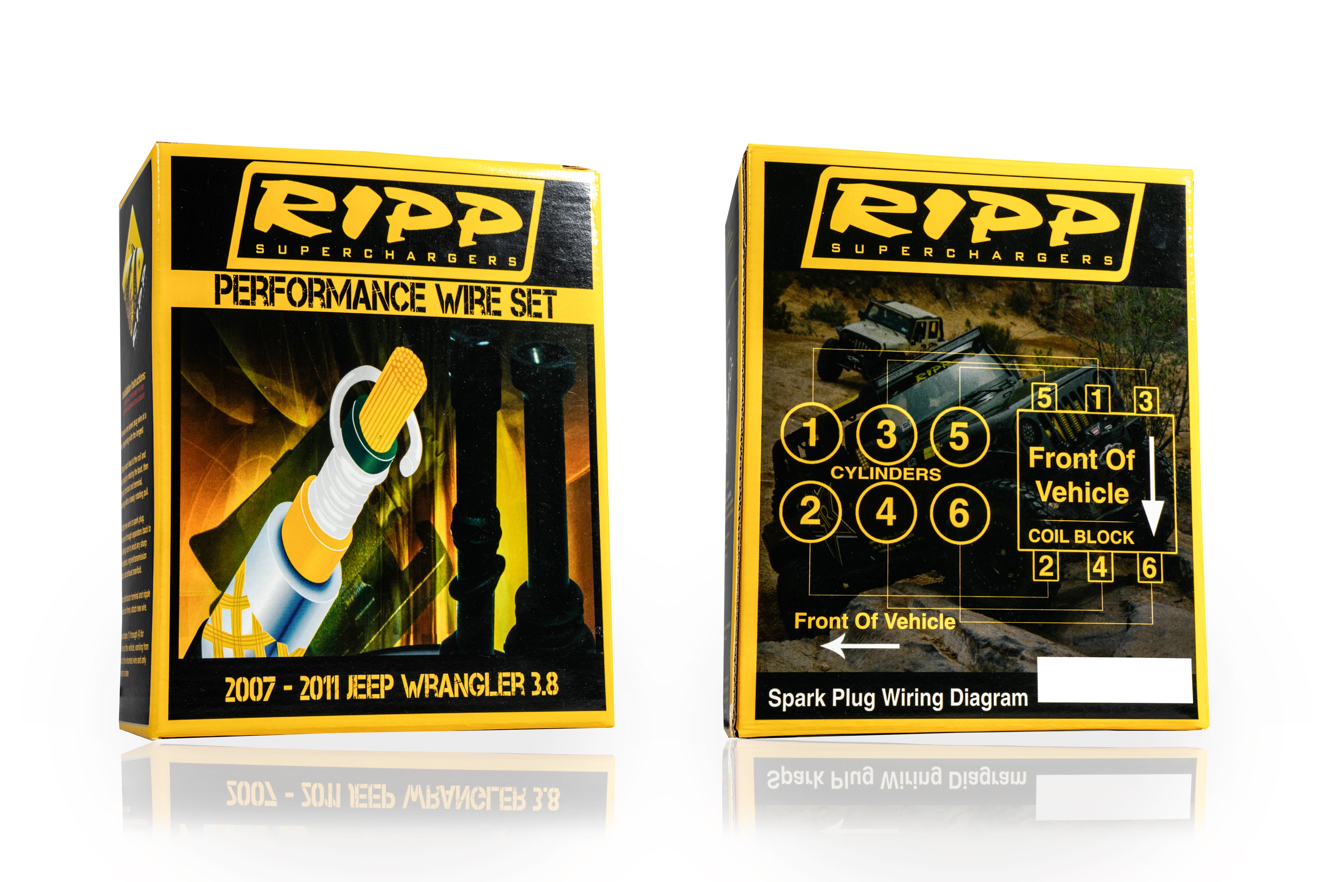 2007-2011 Jeep Wrangler 3.8L Ignition Coil & Spark Plug Wire Set - Replacement Parts for Smooth Engine Performance (Off-Road, Daily Driving)