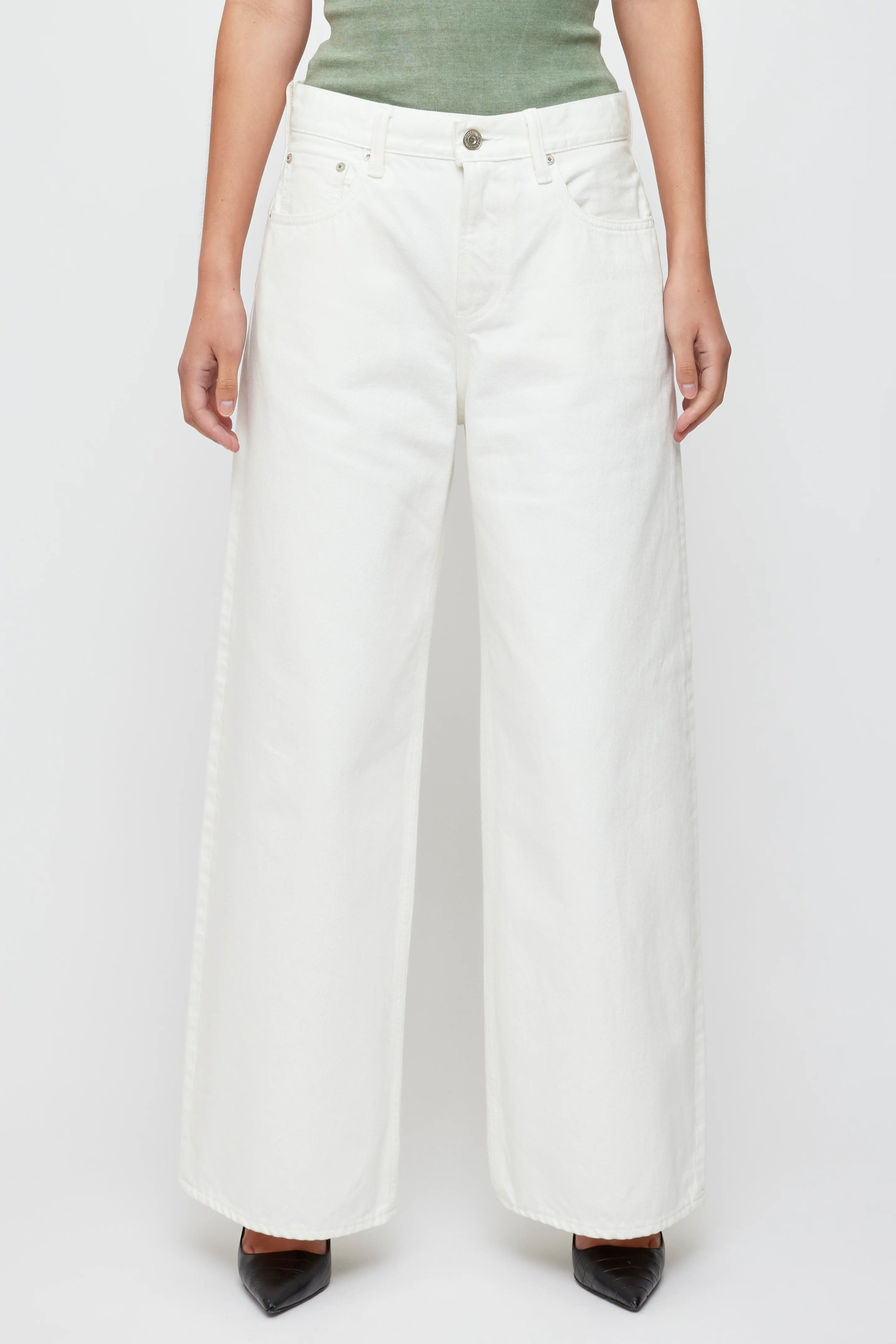 Moussy Vintage Tribeca Super Wide High Waist Pants for Women - 90s Retro Loose Fit Denim Trousers | Casual Streetwear, Office, Travel & Everyday Outfits