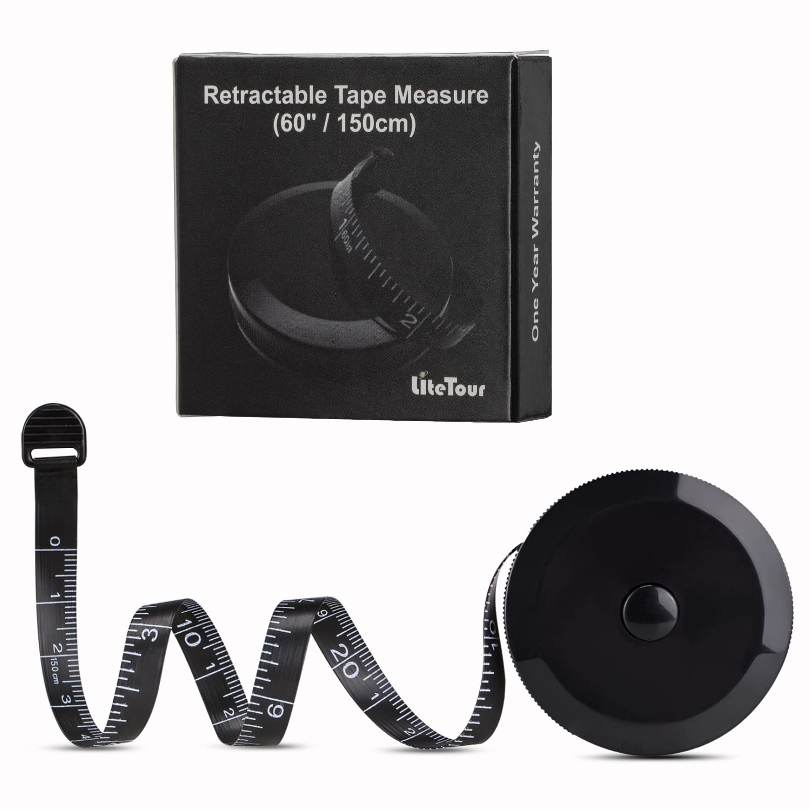 Dual Sided Retractable Body Measuring Tape - Accurate Soft Tape Measure for Tailoring, Weight Loss & Fitness Tracking | Perfect for Sewing, Dressmaking & Body Measurements