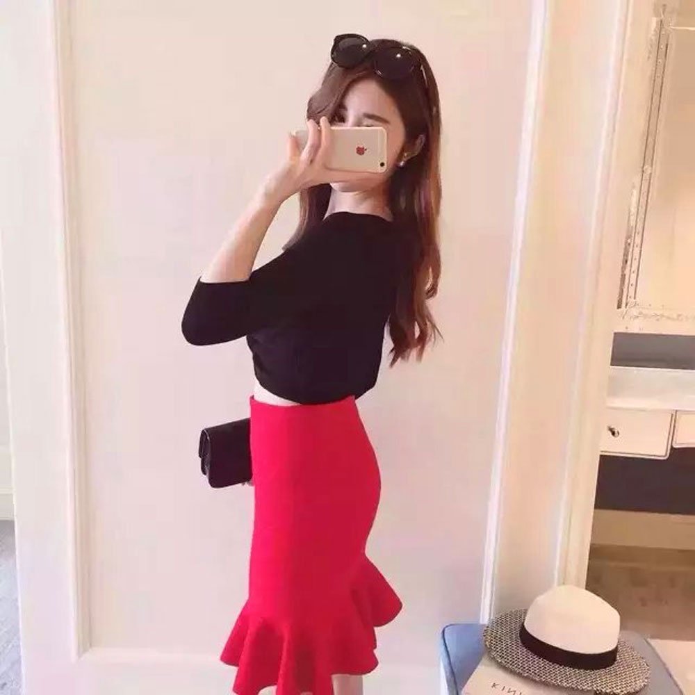 Mermaid Fishtail High Waist Rayon Bandage Pencil Skirt for Women - Sexy Bodycon Party & Clubwear - Perfect for Night Out, Date Night, and Special Occasions