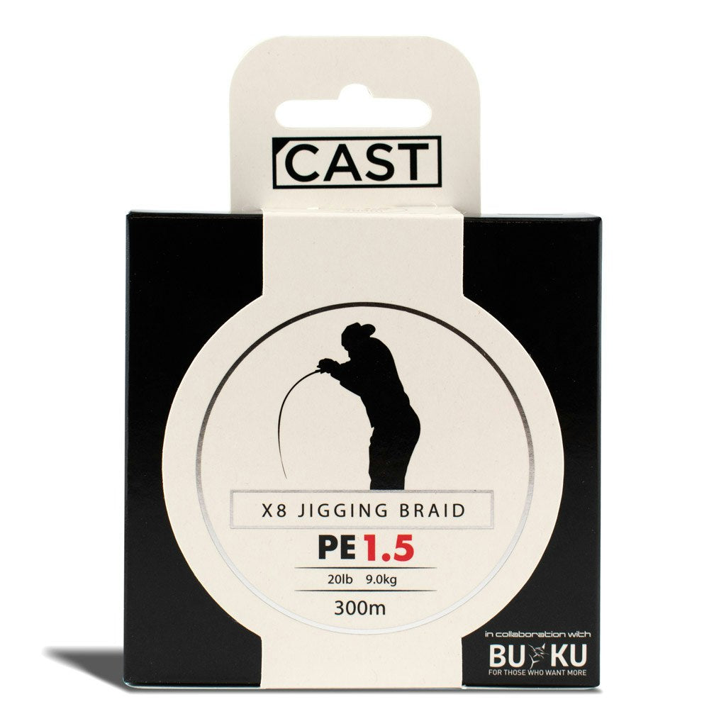 Cast Buku Jigging Braid X8 Fishing Line - High Performance Saltwater & Freshwater Braided Line for Jigging, Casting, Trolling - Perfect for Deep Sea Fishing, Bass Fishing, and Offshore Angling