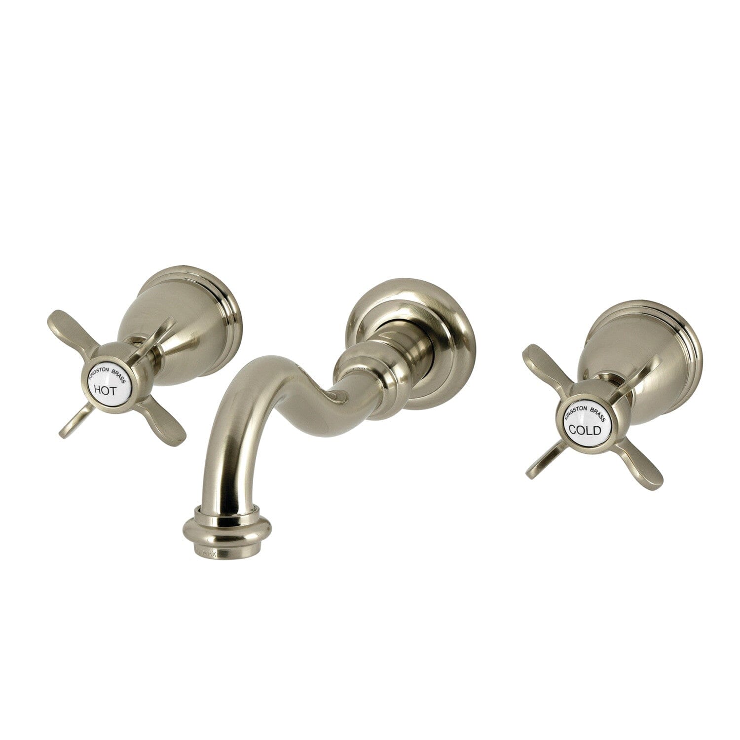 Essex Double Handle 3 Hole Wall Mount Bathroom Faucet - Chrome Finish Bathroom Sink Faucet for Vanity, Powder Room & Guest Bath Installation