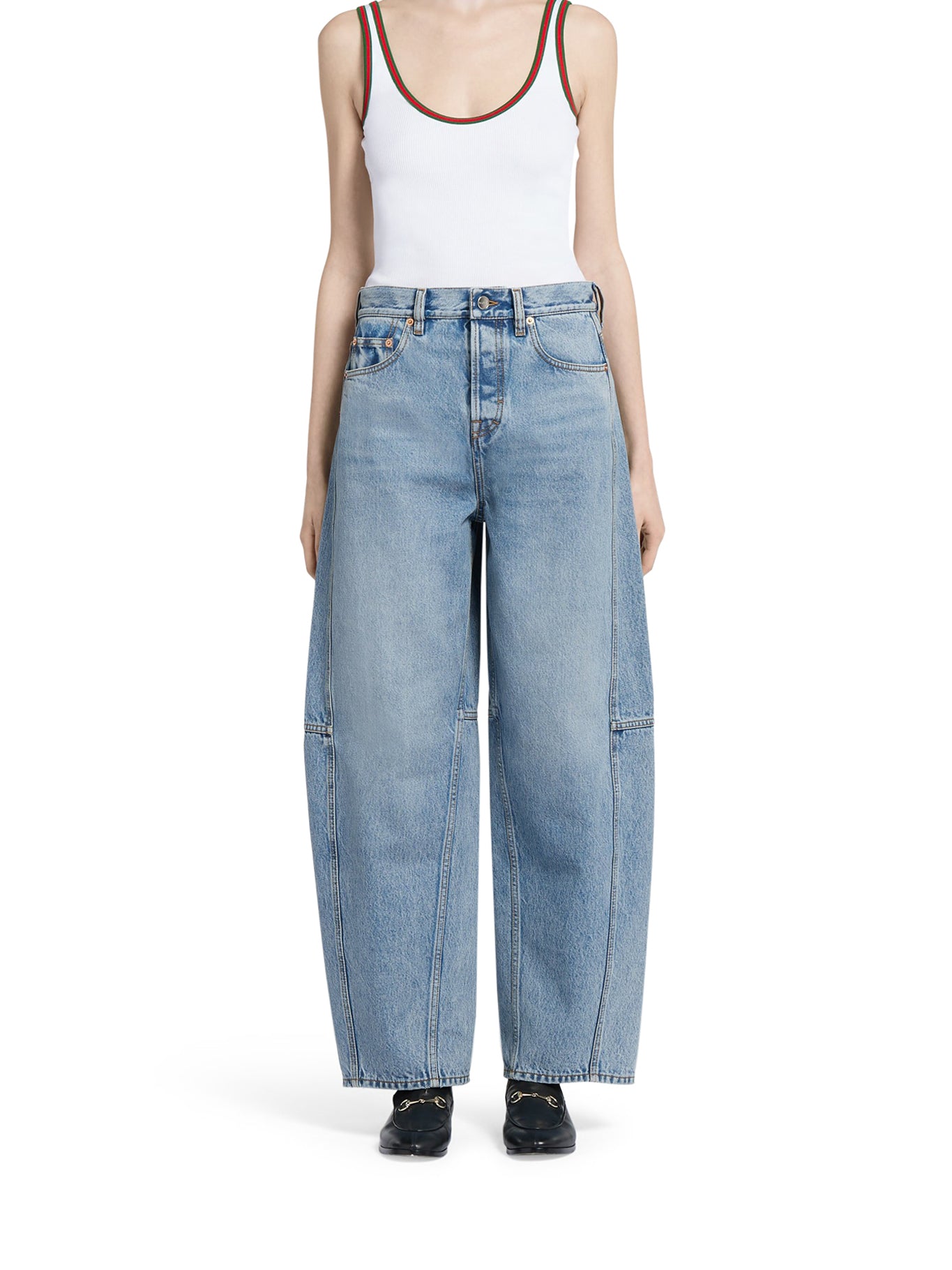 Petite Fit Balloon Denim Pants for Women - Trendy High Waisted Wide Leg Jeans for Casual Outfits & Street Style Fashion