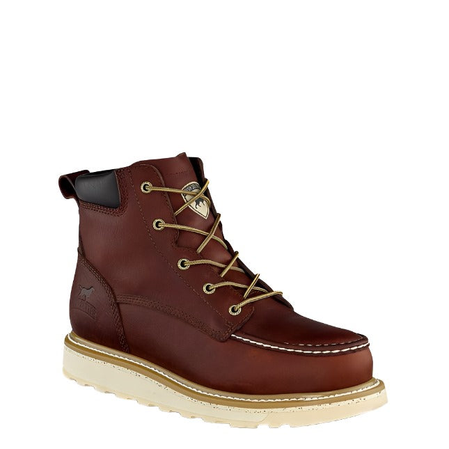 Ashby 6-Inch Leather Safety Toe Work Boots for Men - Steel Toe Protection, Slip Resistant & Comfortable - Ideal for Construction, Warehouse & Outdoor Work