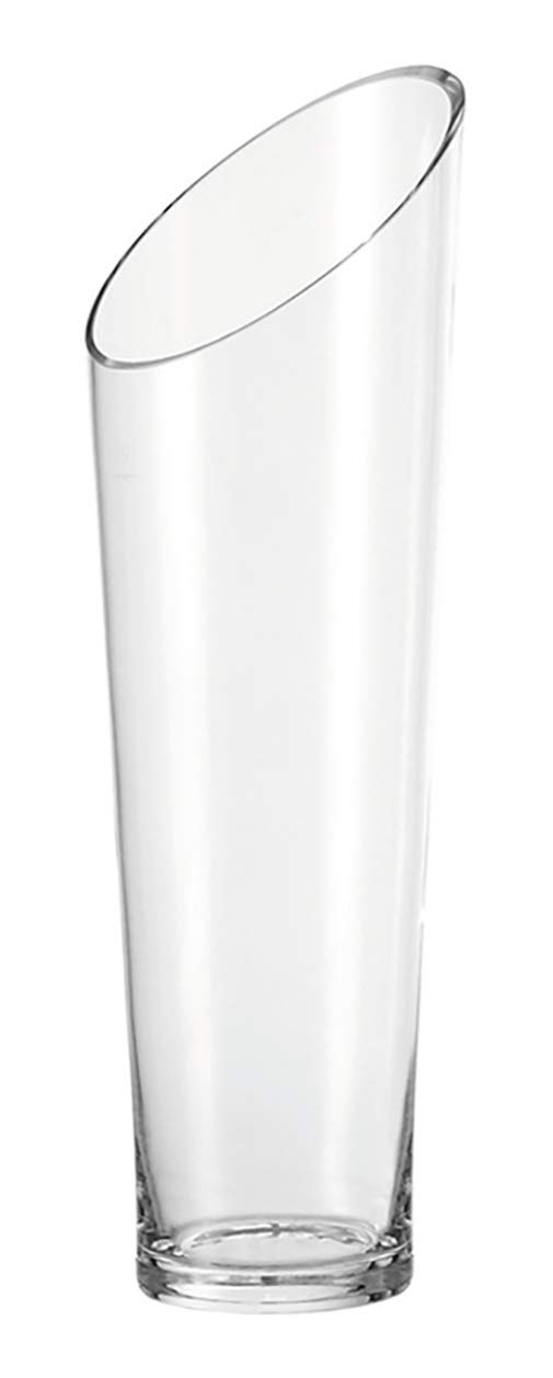 012305 Clear Glass Vase - 15.7 Inches (40 cm) Tall Flower Base for Home Decor, Wedding Centerpieces & Office Arrangements