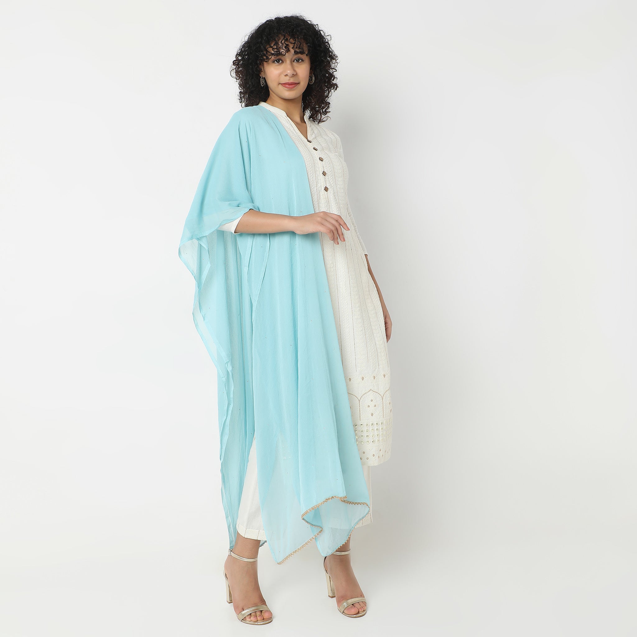 Premium Nylon Solid Dupatta Scarf - Lightweight, Soft & Versatile Shawl for Women - Perfect for Parties, Weddings & Everyday Fashion