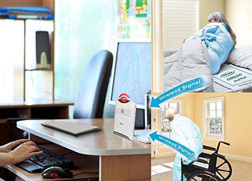 Smart Caregiver 433BC1AC-SYS Cordless Bed and Chair Exit Alarm System - Wireless Caregiver Alert for Elderly Safety, Fall Prevention & Patient Monitoring - Ideal for Nursing Homes, Assisted Living & Home Care