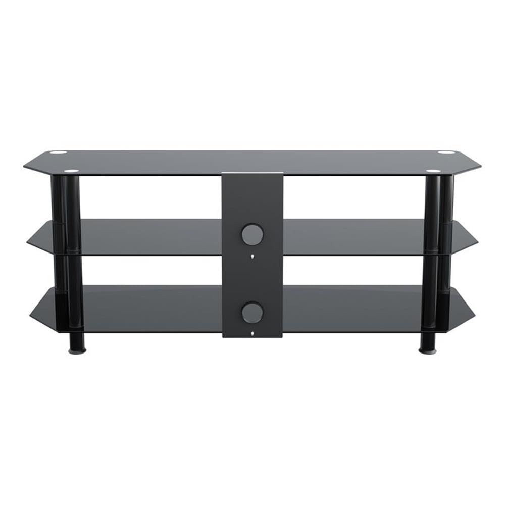 AVF Black Transitional Steel & Glass TV Stand for 39-60 Inch Flat Screens - Perfect for Living Rooms, Bedrooms & Home Theaters