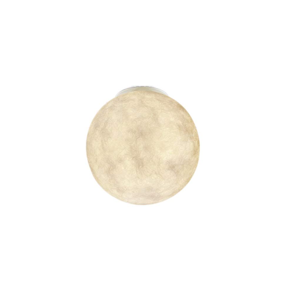 9.8 Inch Moon Lamp with Plug - 3D Printed Resin Fiber Glass Night Light for Bedroom, Warm White Romantic Mood Lighting - Perfect for Bedside, Living Room, Dresser, Nightstand & Gift Giving