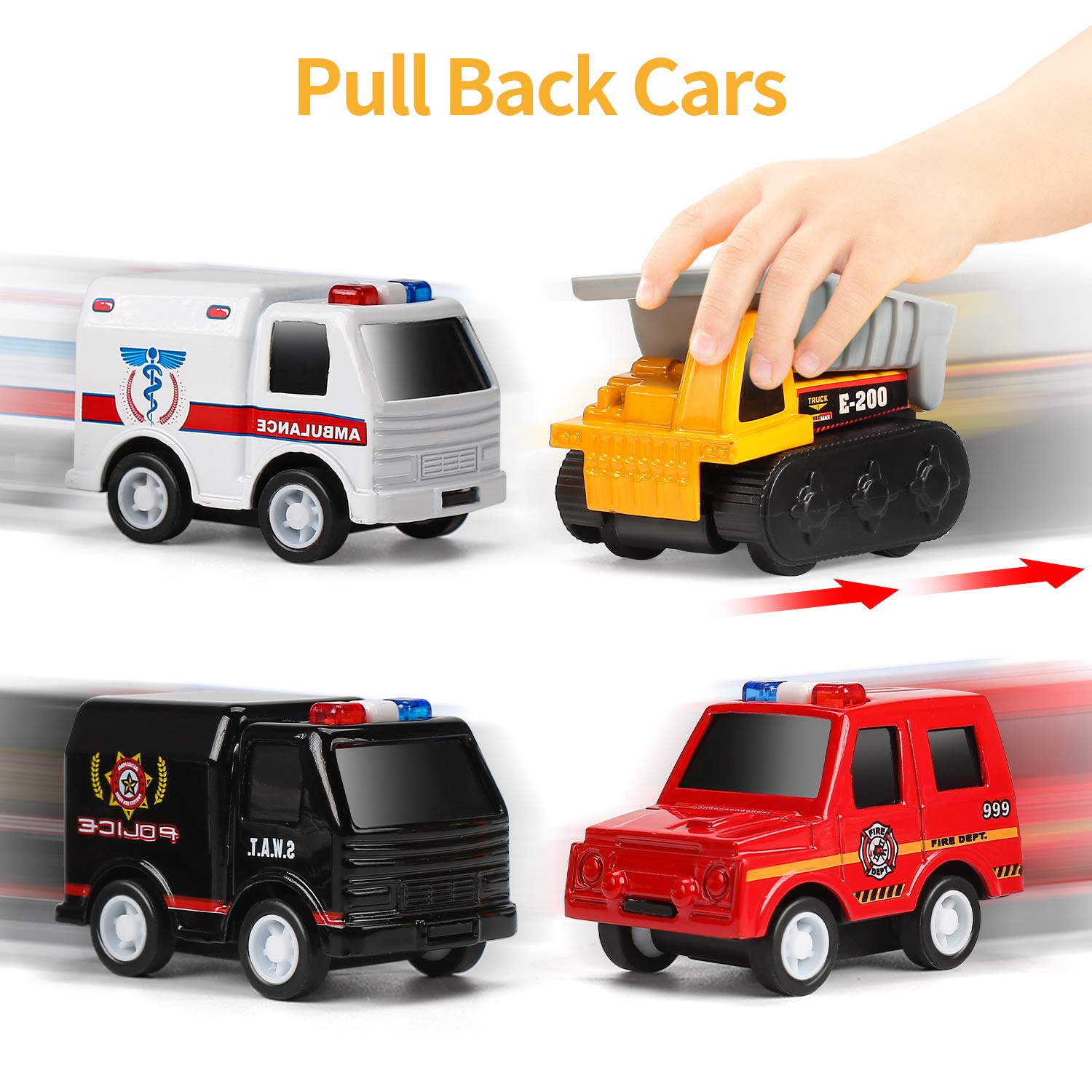 12 Pack Filled Easter Eggs with Alloy Pull Back Cars - Easter Basket Stuffers & Party Favors for Kids - Fun Easter Egg Hunt Toys & Gift Ideas for Boys Girls Toddlers