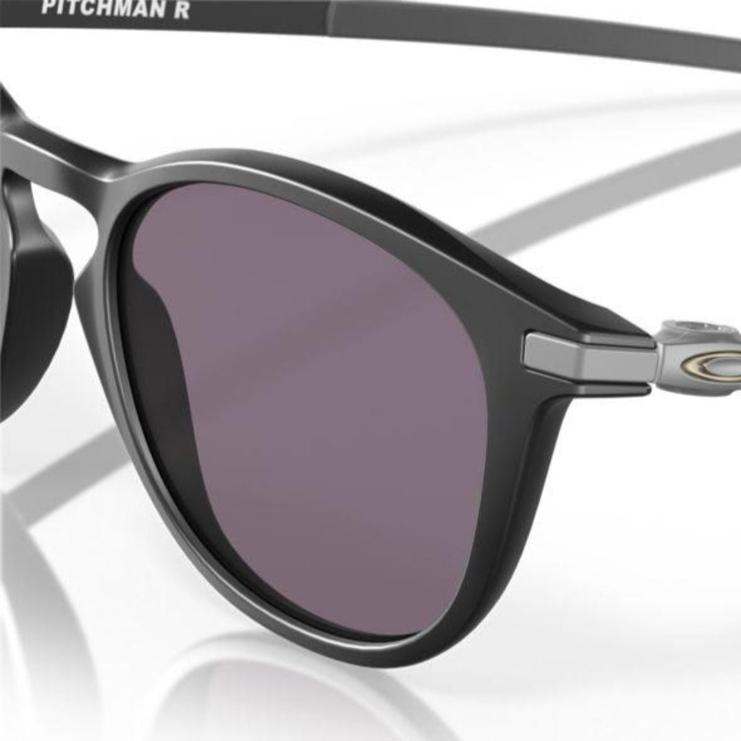 Oakley Pitchman R Sunglasses Satin Black with Prizm Grey Lens - 0OO9439 943901 - Perfect for Running, Cycling & Outdoor Sports
